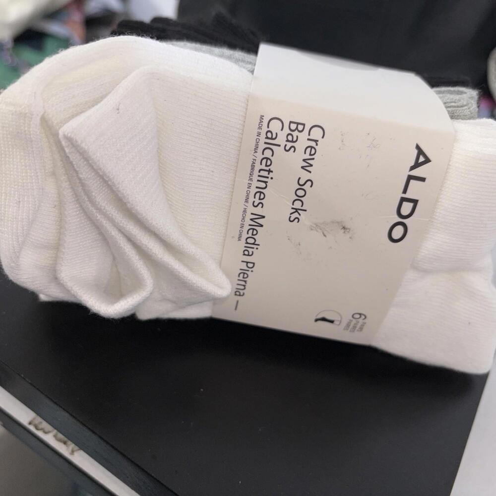 Aldo‎ Crew Socks 6 Pairs One Size New In Package